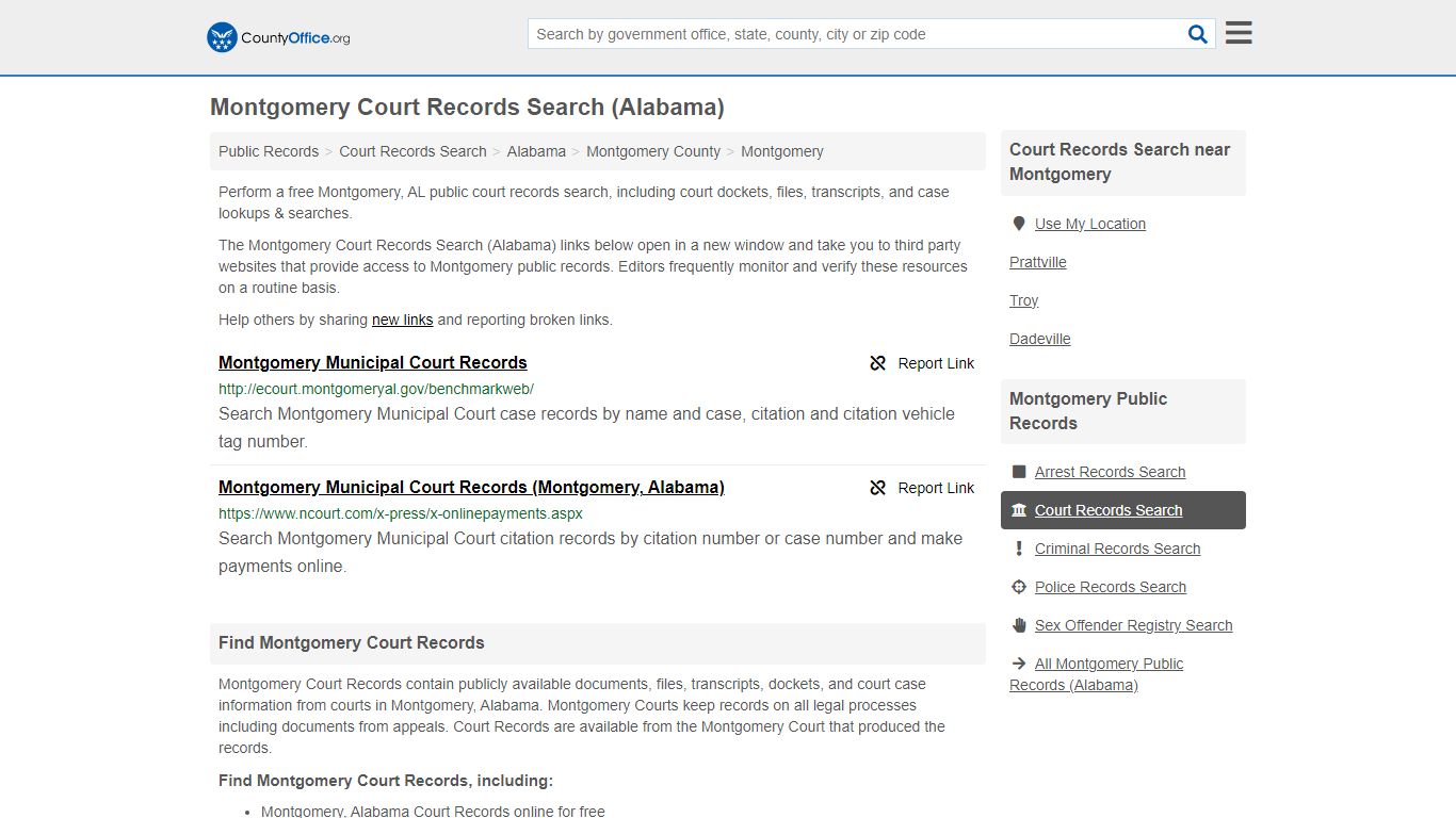 Court Records Search - Montgomery, AL (Adoptions, Criminal, Child ...